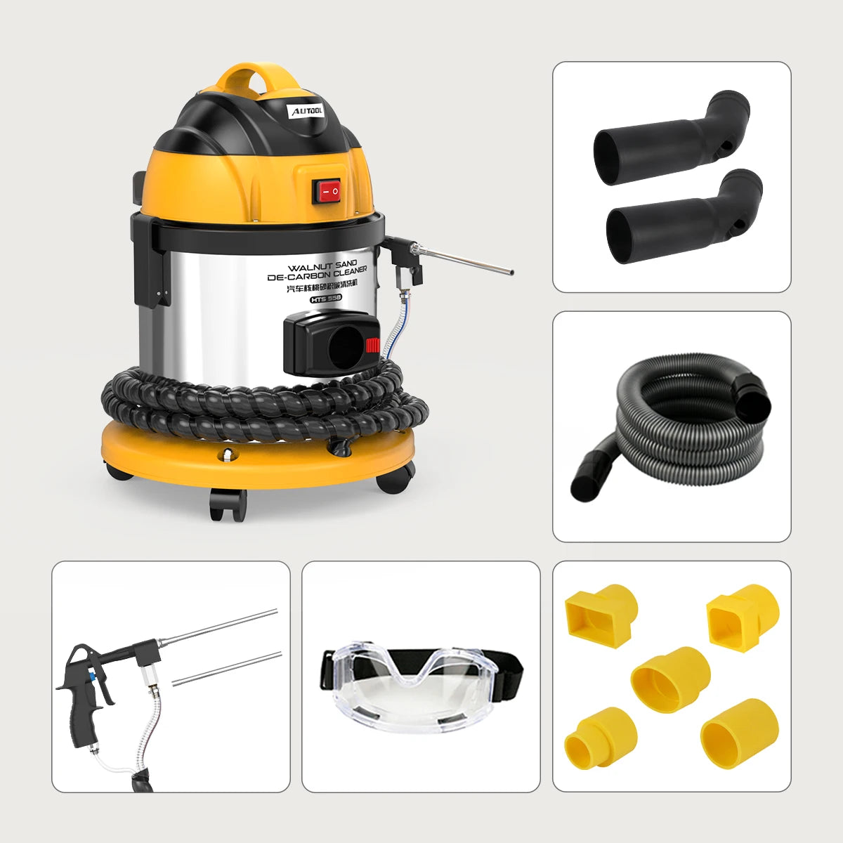 AUTOOL HTS558 Car Engine Carbon Deposition Cleaner Intake Pipe Valve Cleaning Machine Decarbonizing Automotive Decarbon Wash