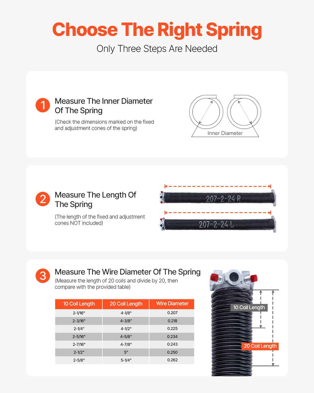 SucceBuy Garage Door Torsion Springs Pair Cycles Electrophoresis Black Coated for Replacement Garage Door Springs