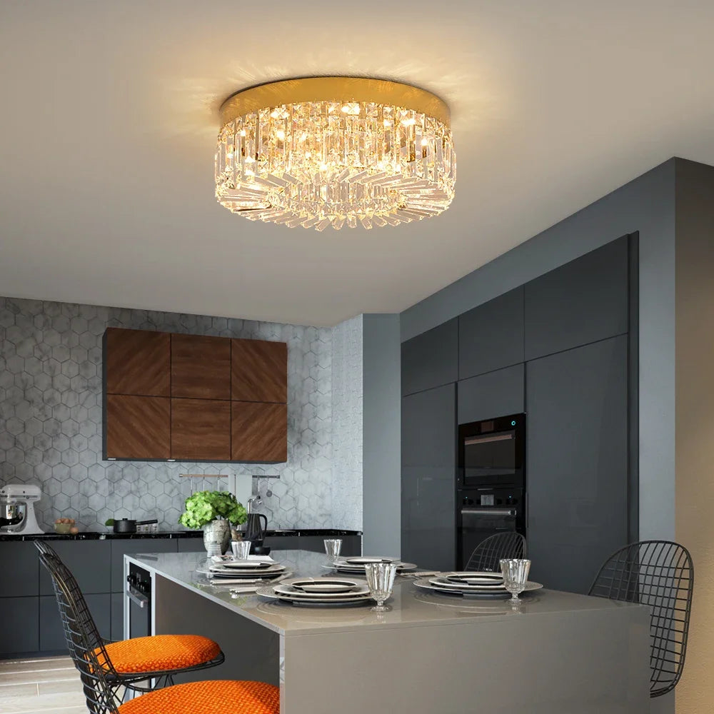 Luxury Crystal Ceiling Lamp Living Room Modern Chandeliers Decoration Led Ceiling Lights Lighting Fixture Diameter 40 50cm