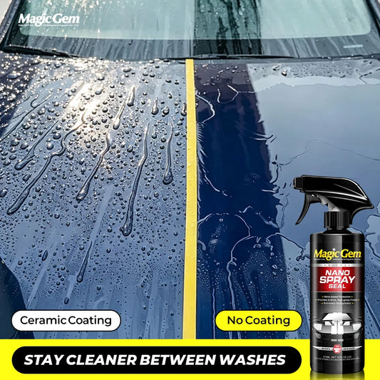 MAGIC GEM Ceramic Nano Coating Spray, Car Paint Polish & Protection, Hydrophobic Auto Detailing for Cars and Motorcycles
