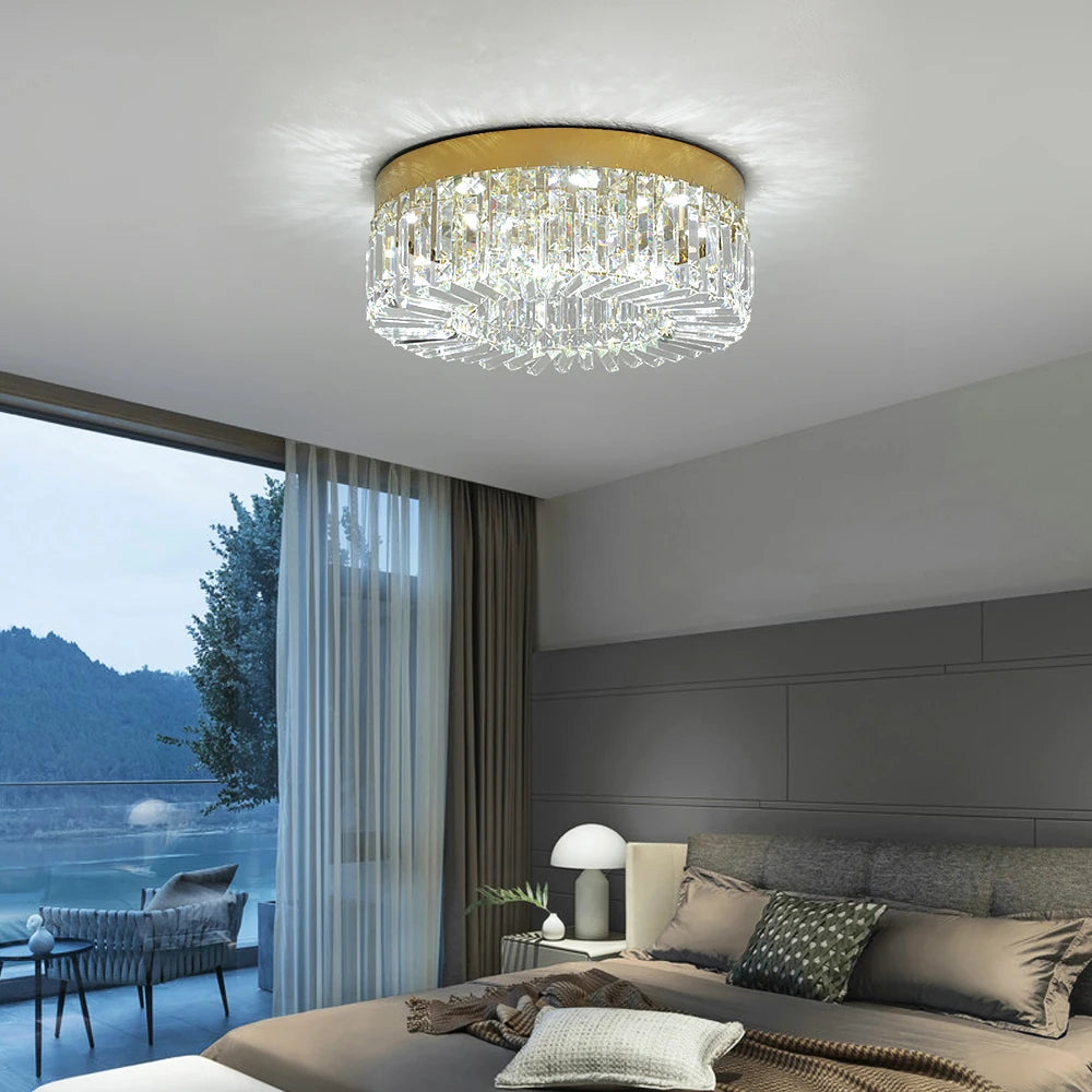 Luxury Crystal Ceiling Lamp Living Room Modern Chandeliers Decoration Led Ceiling Lights Lighting Fixture Diameter 40 50cm