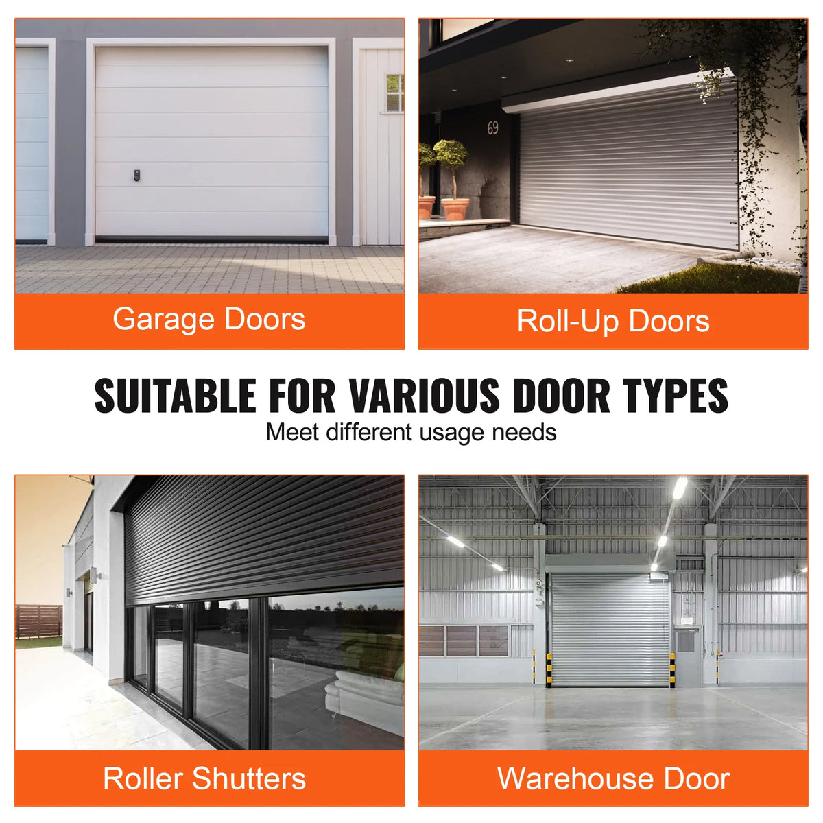 SucceBuy 3m 4.8m 6m Garage Door Seals Bottom Rubber U Shape +O Ring Garage Door Weather Stripping Universal Weatherproof Rubber
