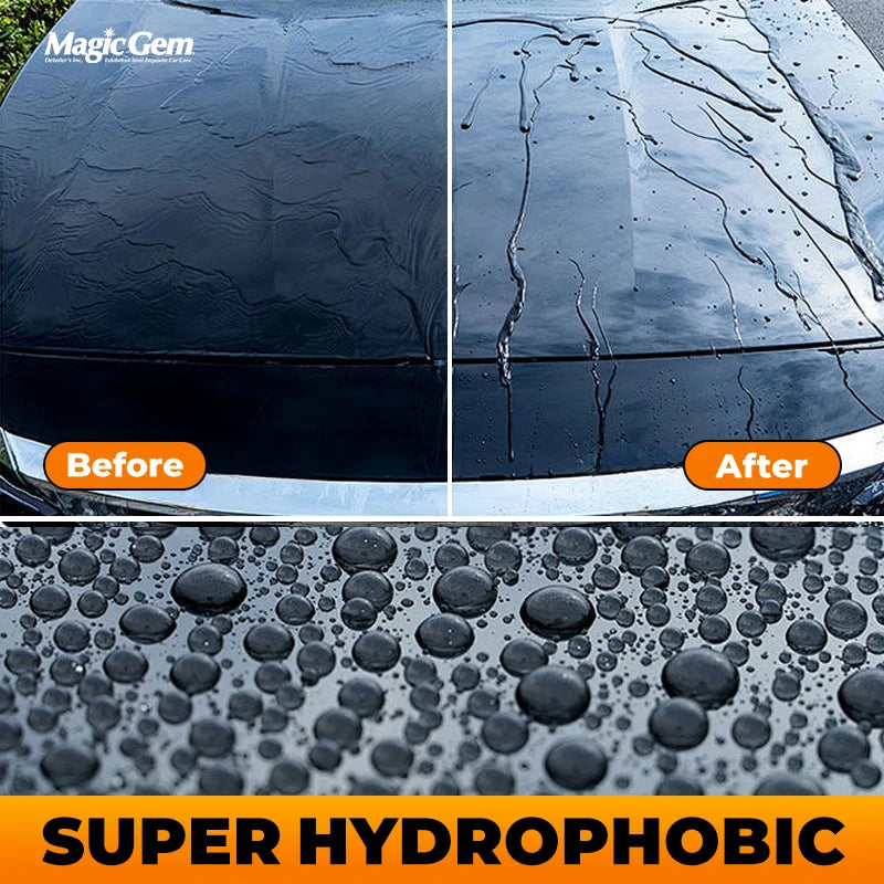 MAGIC GEM Ceramic Nano Coating Spray, Car Paint Polish & Protection, Hydrophobic Auto Detailing for Cars and Motorcycles